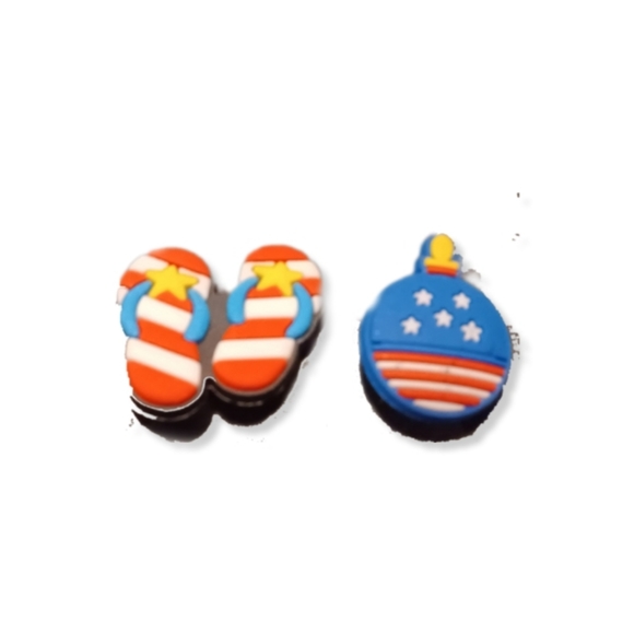 Croc American Flag jibitz shoe charms bundle - Picture 3 of 4